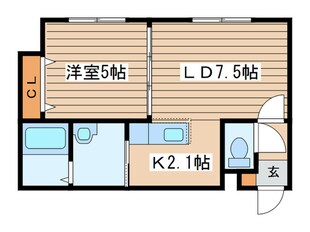 GLASS　N21の物件間取画像